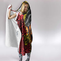 Celebrating 50 Years Papua New Guinea Hooded Blanket Aboriginal Mix Papuan Pattern LT14 - Polynesian Pride