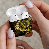 Vanuatu AirPods Case Hibisus Polynesian Pattern Gold LT14 - Polynesian Pride