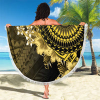 Vanuatu Beach Blanket Hibisus Polynesian Pattern Gold LT14 - Polynesian Pride