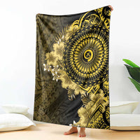 Vanuatu Blanket Hibisus Polynesian Pattern Gold LT14 - Polynesian Pride