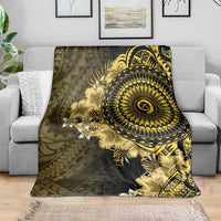 Vanuatu Blanket Hibisus Polynesian Pattern Gold LT14 - Polynesian Pride