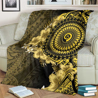 Vanuatu Blanket Hibisus Polynesian Pattern Gold LT14 - Polynesian Pride
