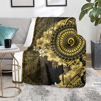 Vanuatu Blanket Hibisus Polynesian Pattern Gold LT14 - Polynesian Pride