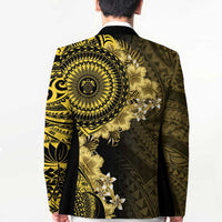 Vanuatu Blazer Hibisus Polynesian Pattern Gold - Polynesian Pride