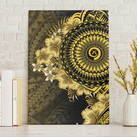 Vanuatu Canvas Wall Art Hibisus Polynesian Pattern Gold LT14 Without Frame Gold - Polynesian Pride