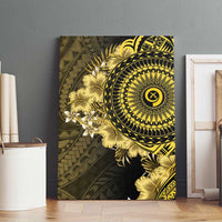 Vanuatu Canvas Wall Art Hibisus Polynesian Pattern Gold LT14 - Polynesian Pride