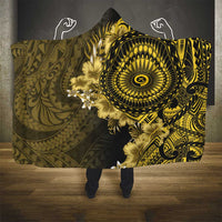 Vanuatu Hooded Blanket Hibisus Polynesian Pattern Gold LT14 - Polynesian Pride