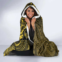 Vanuatu Hooded Blanket Hibisus Polynesian Pattern Gold LT14 - Polynesian Pride