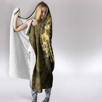 Vanuatu Hooded Blanket Hibisus Polynesian Pattern Gold LT14 - Polynesian Pride