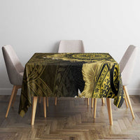 Vanuatu Tablecloth Hibisus Polynesian Pattern Gold LT14 - Polynesian Pride
