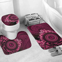 Vanuatu Bathroom Set Hibisus Polynesian Pattern Pink - Polynesian Pride
