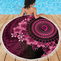 Vanuatu Beach Blanket Hibisus Polynesian Pattern Pink LT14 - Polynesian Pride