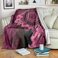 Vanuatu Blanket Hibisus Polynesian Pattern Pink LT14 Pink - Polynesian Pride