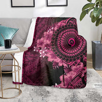 Vanuatu Blanket Hibisus Polynesian Pattern Pink LT14 - Polynesian Pride