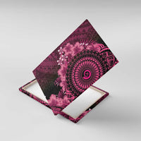 Vanuatu Canvas Wall Art Hibisus Polynesian Pattern Pink LT14 With Frame Pink - Polynesian Pride