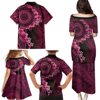 Vanuatu Family Matching Puletasi and Hawaiian Shirt Hibisus Polynesian Pattern Pink LT14 - Polynesian Pride