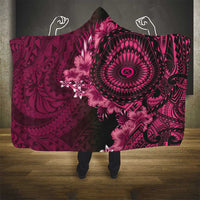 Vanuatu Hooded Blanket Hibisus Polynesian Pattern Pink LT14 - Polynesian Pride