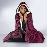 Vanuatu Hooded Blanket Hibisus Polynesian Pattern Pink LT14 - Polynesian Pride