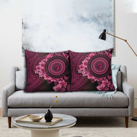 Vanuatu Pillow Cover Hibisus Polynesian Pattern Pink - Polynesian Pride