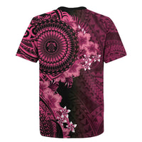 Vanuatu Rugby Jersey Hibisus Polynesian Pattern Pink LT14 - Polynesian Pride