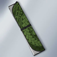 Vanuatu Auto Sun Shade Hibisus Polynesian Pattern Green - Polynesian Pride