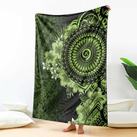 Vanuatu Blanket Hibisus Polynesian Pattern Green LT14 - Polynesian Pride