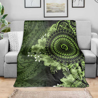 Vanuatu Blanket Hibisus Polynesian Pattern Green LT14 - Polynesian Pride