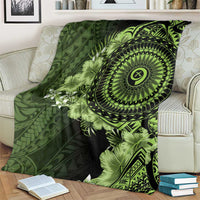 Vanuatu Blanket Hibisus Polynesian Pattern Green LT14 - Polynesian Pride