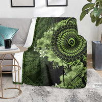 Vanuatu Blanket Hibisus Polynesian Pattern Green LT14 - Polynesian Pride