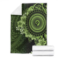 Vanuatu Blanket Hibisus Polynesian Pattern Green LT14 - Polynesian Pride