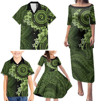 Vanuatu Family Matching Puletasi and Hawaiian Shirt Hibisus Polynesian Pattern Green LT14 - Polynesian Pride