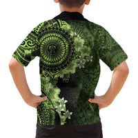 Vanuatu Hawaiian Shirt Hibisus Polynesian Pattern Green LT14 - Polynesian Pride