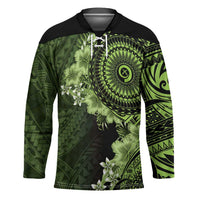 Vanuatu Hockey Jersey Hibisus Polynesian Pattern Green LT14 Unisex Green - Polynesian Pride