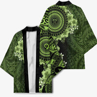 Vanuatu Kimono Hibisus Polynesian Pattern Green LT14 - Polynesian Pride