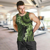 Vanuatu Men Tank Top Hibisus Polynesian Pattern Green LT14 Green - Polynesian Pride