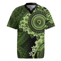 Vanuatu Rugby Jersey Hibisus Polynesian Pattern Green LT14 Green - Polynesian Pride