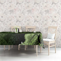 Vanuatu Tablecloth Hibisus Polynesian Pattern Green LT14 - Polynesian Pride
