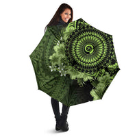 Vanuatu Umbrella Hibisus Polynesian Pattern Green LT14 - Polynesian Pride