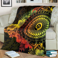 Vanuatu Blanket Hibisus Polynesian Pattern Reggae LT14 - Polynesian Pride