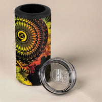 Vanuatu 4 in 1 Can Cooler Tumbler Hibisus Polynesian Pattern Reggae LT14 - Polynesian Pride