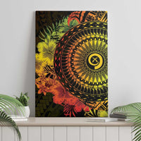 Vanuatu Canvas Wall Art Hibisus Polynesian Pattern Reggae LT14 - Polynesian Pride