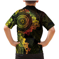 Vanuatu Family Matching Mermaid Dress and Hawaiian Shirt Hibisus Polynesian Pattern Reggae LT14 - Polynesian Pride