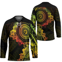 Vanuatu Hockey Jersey Hibisus Polynesian Pattern Reggae LT14 - Polynesian Pride