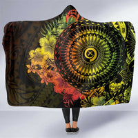 Vanuatu Hooded Blanket Hibisus Polynesian Pattern Reggae LT14 One Size Reggae - Polynesian Pride