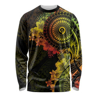 Vanuatu Long Sleeve Shirt Hibisus Polynesian Pattern Reggae LT14 Unisex Reggae - Polynesian Pride