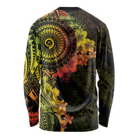 Vanuatu Long Sleeve Shirt Hibisus Polynesian Pattern Reggae LT14 - Polynesian Pride