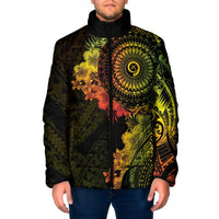 Vanuatu Padded Jacket Hibisus Polynesian Pattern Reggae LT14 Men Reggae - Polynesian Pride
