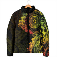 Vanuatu Padded Jacket Hibisus Polynesian Pattern Reggae LT14 - Polynesian Pride
