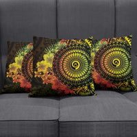 Vanuatu Pillow Cover Hibisus Polynesian Pattern Reggae - Polynesian Pride