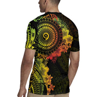 Vanuatu Rugby Jersey Hibisus Polynesian Pattern Reggae LT14 - Polynesian Pride